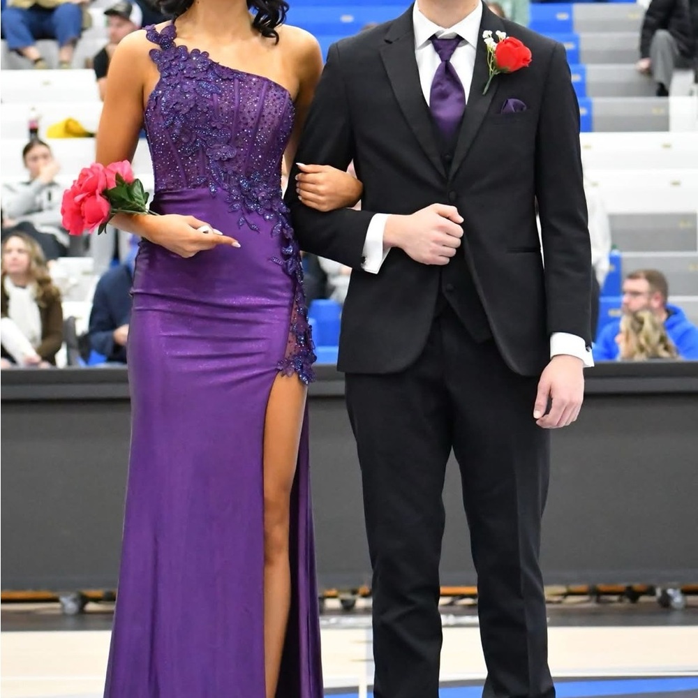 Ellie Wilde Purple Prom Dress